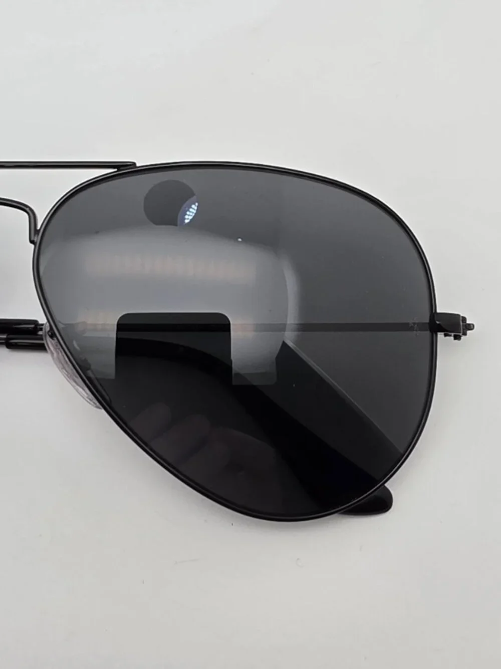 Ray-Ban RB3025 002/48 Black Frame Polarized Black Lens Aviator Sunglasses w Case